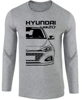 Camiseta manga longa Infantil ou Adulto Hyundai HB20 carro