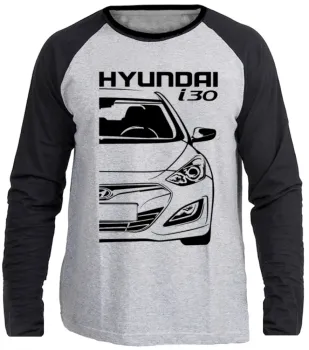 Camiseta manga longa Infantil ou Adulto Hyundai I30 modelo 2012
