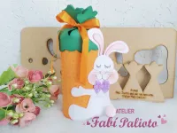 G1.843 Gabarito de Moldes  em MDF Goelho Guloso na Cenoura