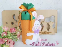 G1.843 Gabarito de Moldes  em MDF Goelho Guloso na Cenoura - Foto 3