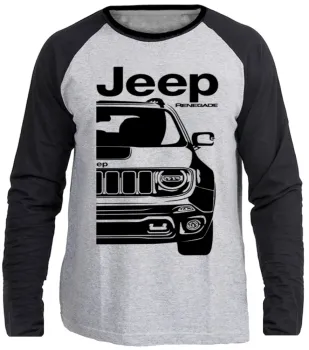 Camiseta manga longa Infantil ou Adulto jeep renegade