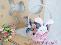 G1.844 Gabarito de Moldes  em MDF Goelho Guloso na Cesta - Foto 3