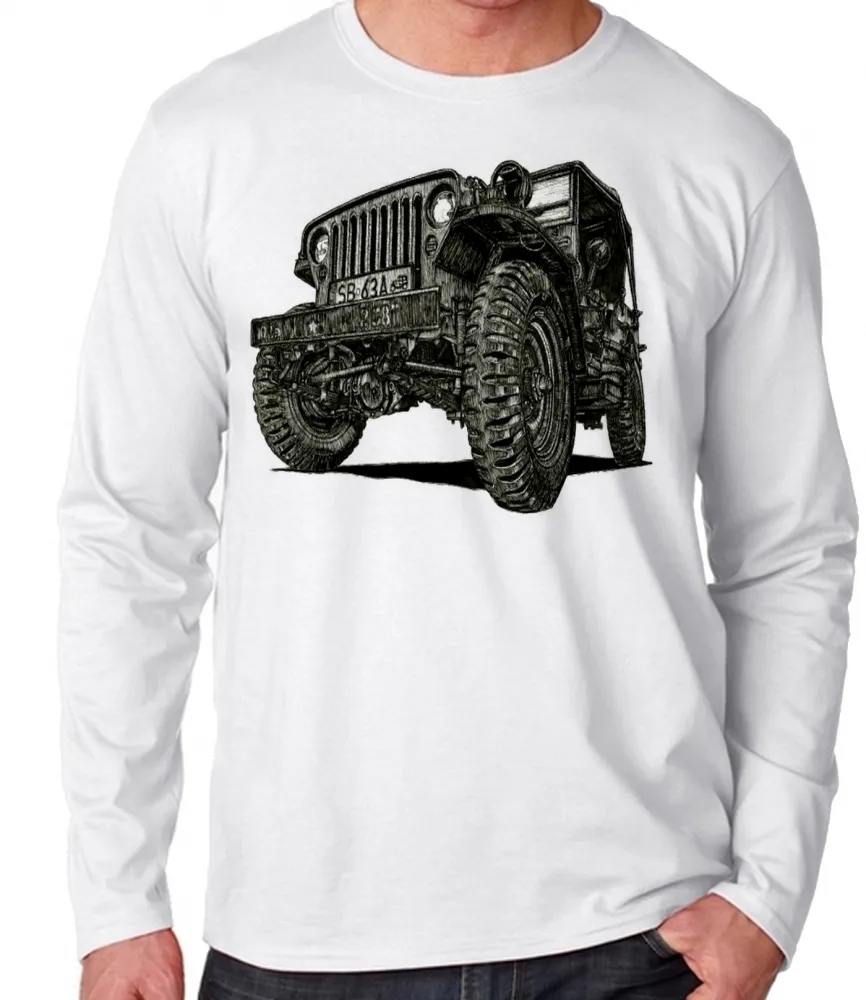 Camiseta manga longa Infantil ou Adulto Jeep Willys off road jipeiro