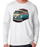 Camiseta manga longa Infantil ou Adulto Kombi carro antigo - Foto 3