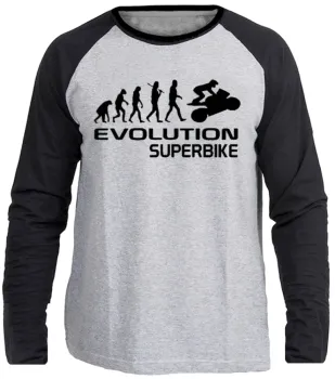 Camiseta manga longa Infantil ou Adulto Moto superbike