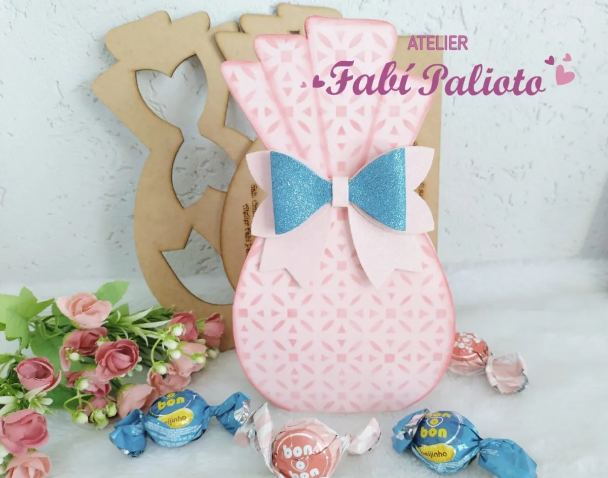 G1.846  Gabarito de Moldes  em MDF Embalagem Ovo de Páscoa Imagem