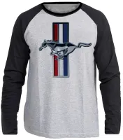 Camiseta manga longa Infantil ou Adulto Mustang cavalo ford - Foto 3