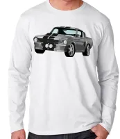 Camiseta manga longa Infantil ou Adulto Mustang Maverick carro antigo - Foto 3