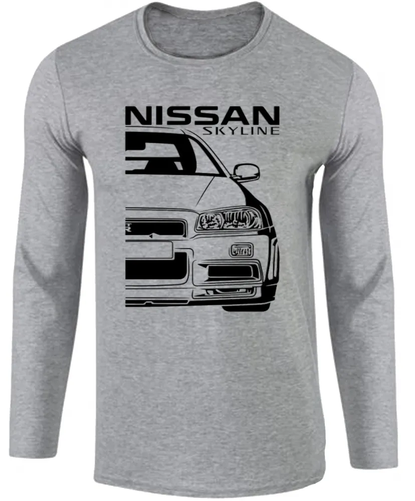 Camiseta manga longa Infantil ou Adulto Nissan Skyline gtr5 Imagem