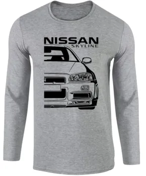 Camiseta manga longa Infantil ou Adulto Nissan Skyline gtr5