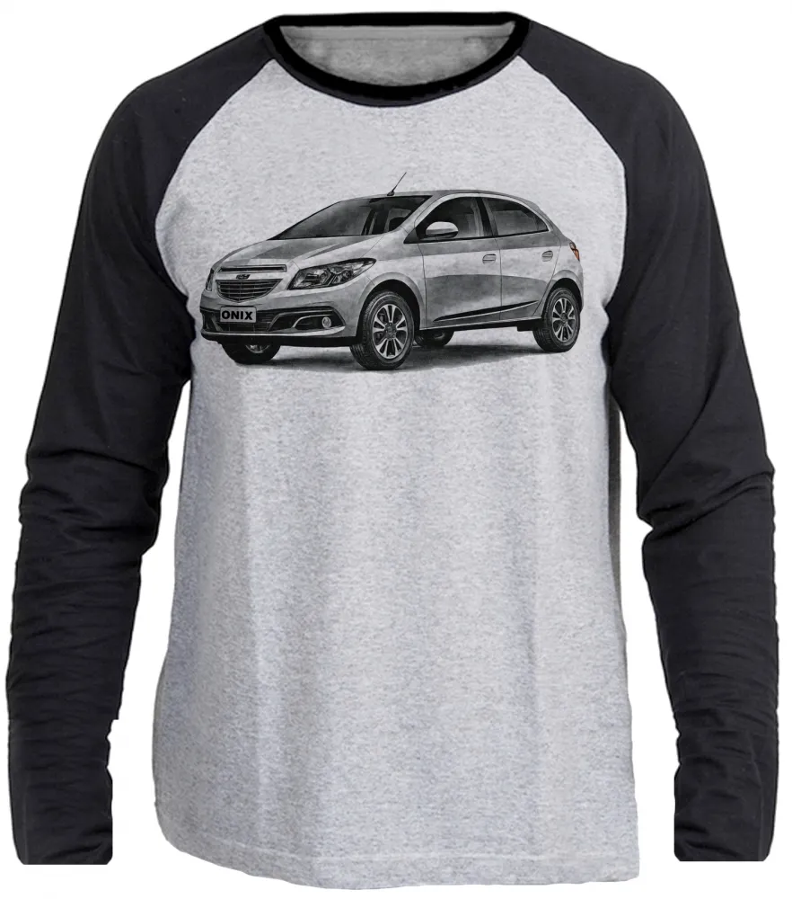 Camiseta manga longa Infantil ou Adulto Onix antigo chevrolet Imagem