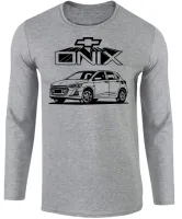 Camiseta manga longa Infantil ou Adulto Onix carro chevrolet - Foto 2