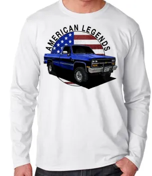 Camiseta manga longa Infantil ou Adulto silverado chevrolet camionete antiga