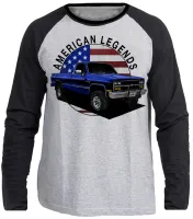 Camiseta manga longa Infantil ou Adulto silverado chevrolet camionete antiga - Foto 2