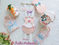 KIT37  Gabarito de Moldes em MDF Coleçao Pascoa 2025 - Coelho Guloso