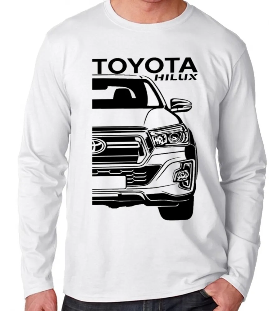 Camiseta manga longa Infantil ou Adulto Toyota Hilux camionete