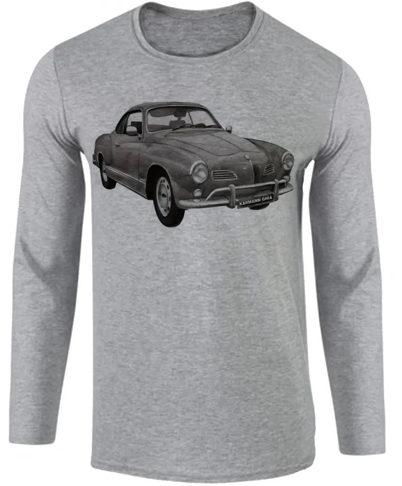 Camiseta manga longa Infantil ou Adulto volkswagen karmann ghia carro antigo