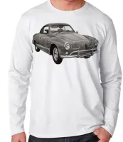 Camiseta manga longa Infantil ou Adulto volkswagen karmann ghia carro antigo - Foto 2