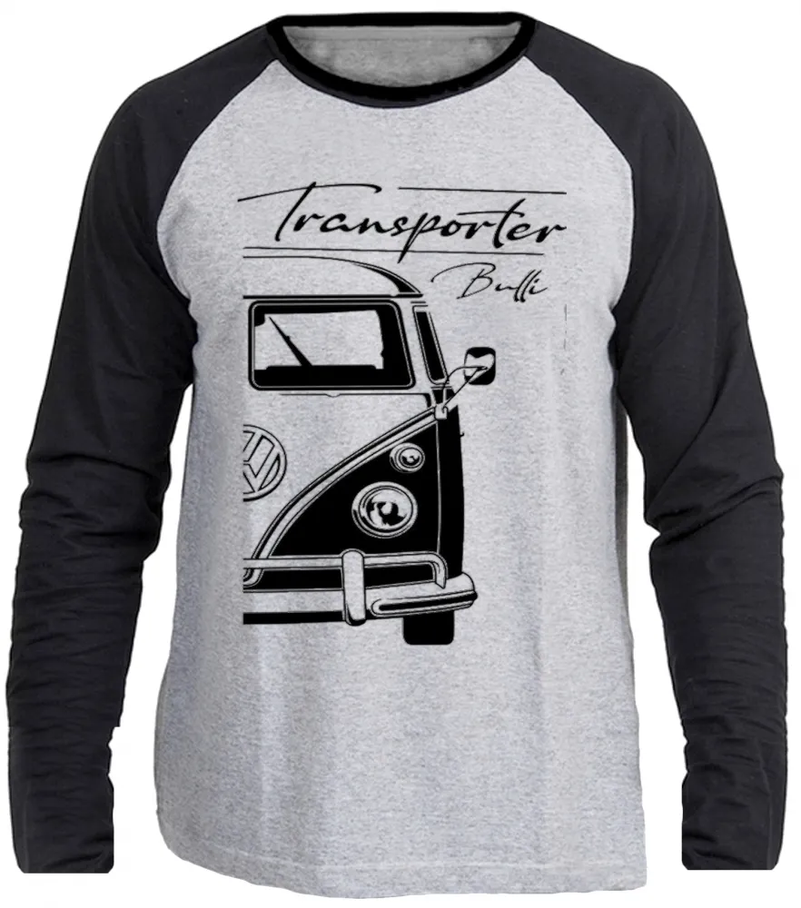 Camiseta manga longa Infantil ou Adulto Volkswagen kombi classico