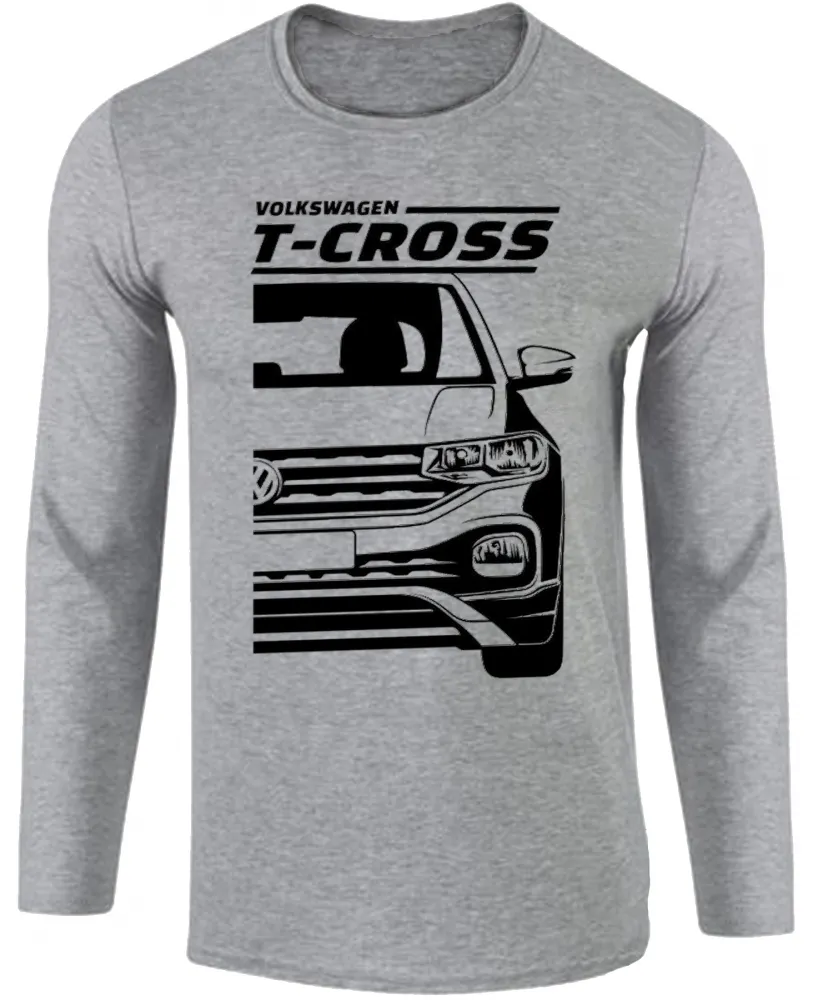 Camiseta manga longa Infantil ou Adulto Volkswagen T-cross carro
