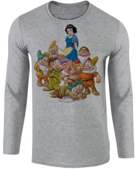 Camiseta manga longa Infantil ou Adulto Branca de neve 7 anões - Foto 2