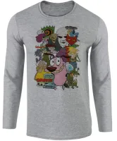 Camiseta manga longa Infantil ou Adulto Coragem cão covarde Vilão - Foto 2