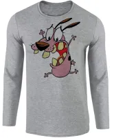 Camiseta manga longa Infantil ou Adulto Coragem o cão covarde desenho - Foto 3