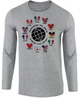 Camiseta manga longa Infantil ou Adulto Disney park paises mundo - Foto 2