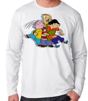 Camiseta manga longa Infantil ou Adulto Du Dudu e Edu desenho antigo - Foto 2