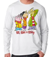 Camiseta manga longa Infantil ou Adulto Du Dudu e Edu desenho engraçado - Foto 3