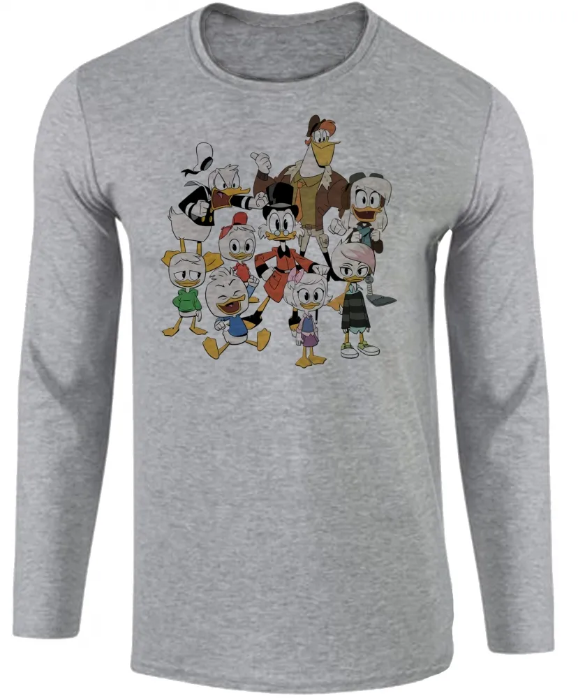 Camiseta manga longa Infantil ou Adulto Duck Tales Caçadores Aventuras tio patinhas Imagem