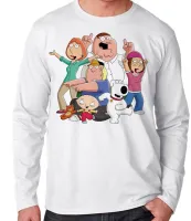 Camiseta manga longa Infantil ou Adulto Family guy desenho tipo simpsons - Foto 3