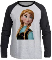 Camiseta manga longa Infantil ou Adulto Frozen Anna irmã da Elsa - Foto 3