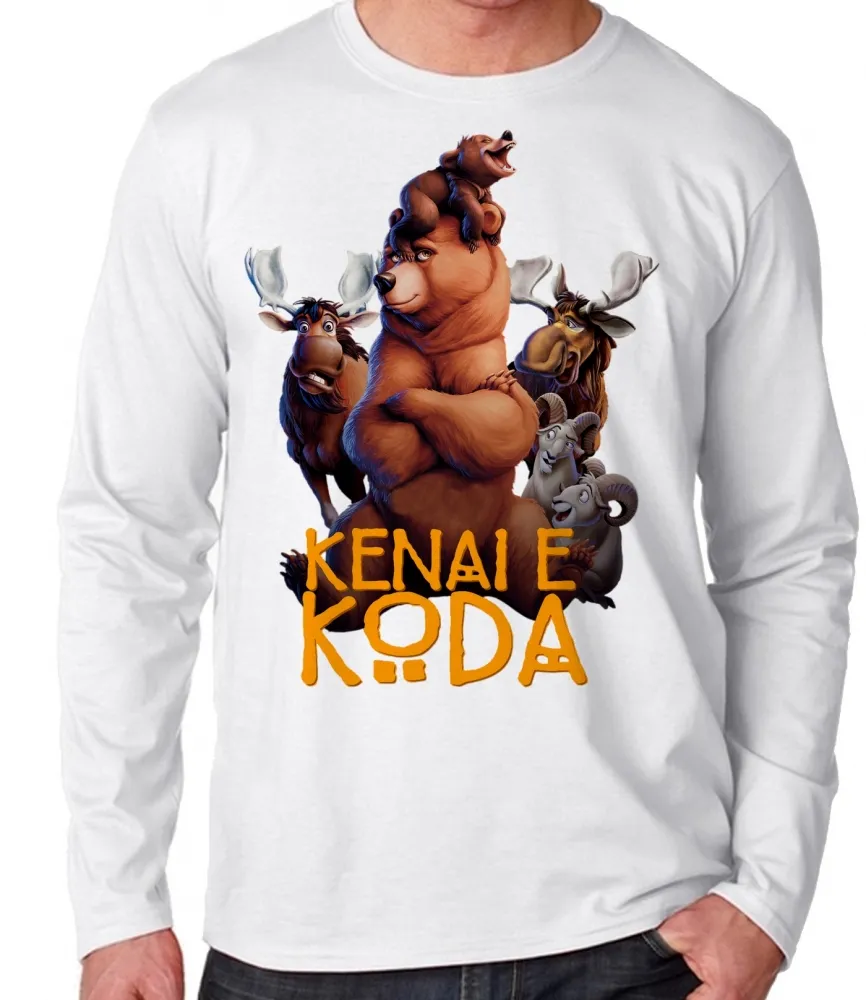 Camiseta manga longa Infantil ou Adulto Irmão urso desenho