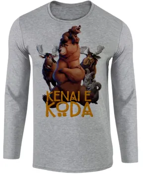 Camiseta manga longa Infantil ou Adulto Irmão urso desenho - Foto 2