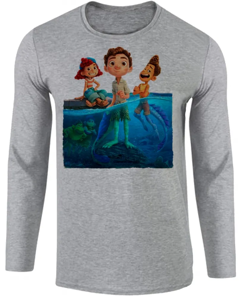 Camiseta manga longa Infantil ou Adulto Lucca disney desenho peixe