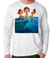 Camiseta manga longa Infantil ou Adulto Lucca disney desenho peixe - Foto 3