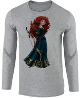 Camiseta manga longa Infantil ou Adulto Meridia Valente princesa disney - Foto 2