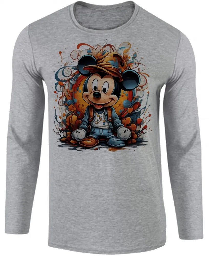 Camiseta manga longa Infantil ou Adulto Mickey mouse baby desenho