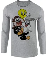 Camiseta manga longa Infantil ou Adulto pernalonga piu piu taz mania patolino baby - Foto 2