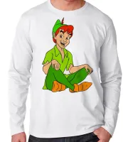 Camiseta manga longa Infantil ou Adulto Peter pan amigo sininho - Foto 2