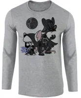 Camiseta manga longa Infantil ou Adulto Pink cerebro darth vader mestre - Foto 2