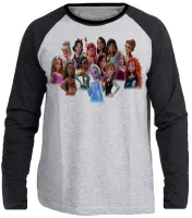Camiseta manga longa Infantil ou Adulto princesas disney rapunzel frozen - Foto 3