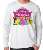 Camiseta manga longa Infantil ou Adulto Princesas disney todas juntas - Foto 3