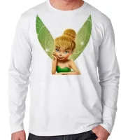 Camiseta manga longa Infantil ou Adulto Sininho fada peter pan - Foto 3