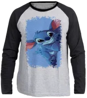 Camiseta manga longa Infantil ou Adulto Stitch lilo coração - Foto 3