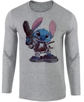Camiseta manga longa Infantil ou Adulto Stitch lilo deadpool - Foto 2