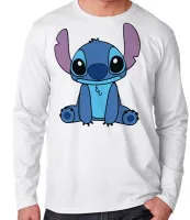 Camiseta manga longa Infantil ou Adulto Stitch e Lilo desenho - Foto 3