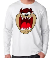 Camiseta manga longa Infantil ou Adulto Taz Mania diabo tazmania - Foto 3