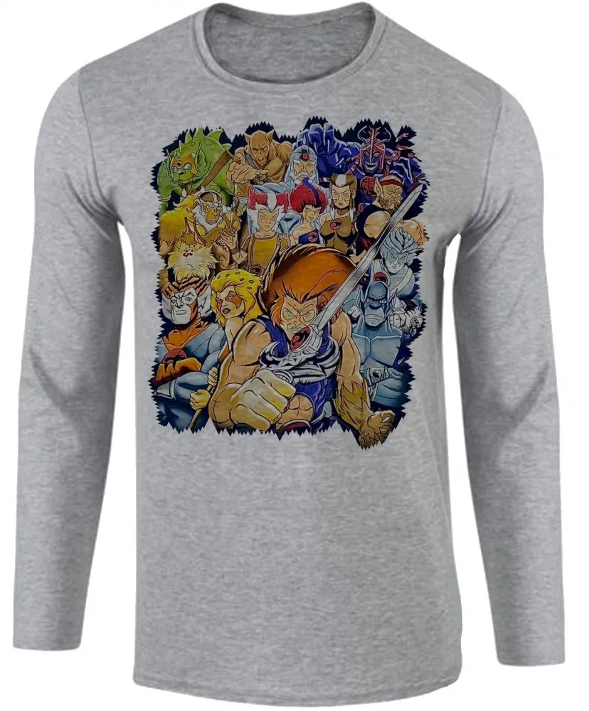 Camiseta manga longa Infantil ou Adulto Thundercats lion panthro snarf Imagem